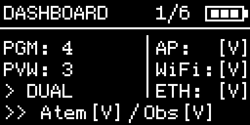 Master OLED - Tally page