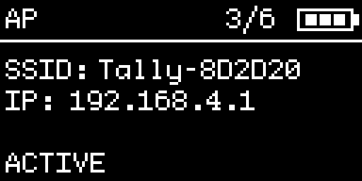 Master OLED - WiFi AP page