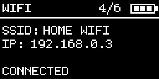 Master OLED - WiFi STA page
